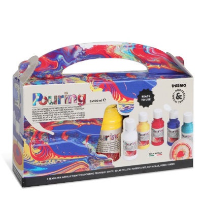 Primo 5 ReadyMix Pouring Paint Set Affordable Acrylic Paint Set for